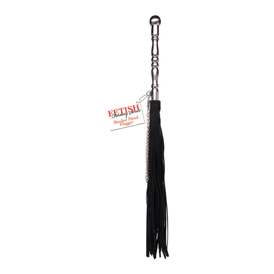 Pipedream Fetish Fantasy Series Beaded Metal Flogger Black/Silver