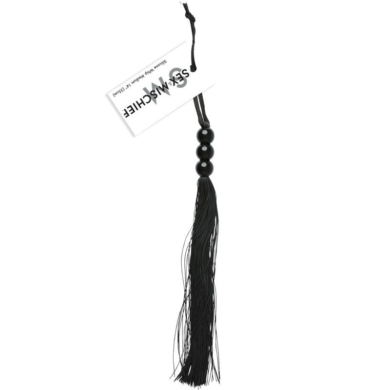 Sportsheets Sex & Mischief Silicone Whip Medium 14 in. Black