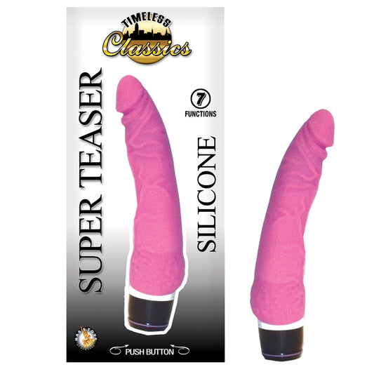 Timeless Classics Super Teaser 7in. Multispeed Waterproof Vibe (Pink)