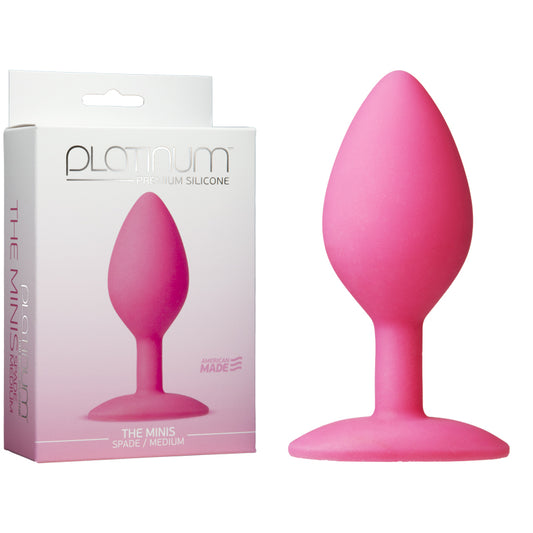 Platinum Premium Silicone - The Minis - Spade - Medium Pink