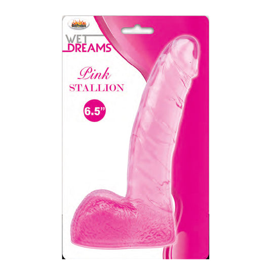 Wet Dreams Stallion Dildo W/Balls-Pink