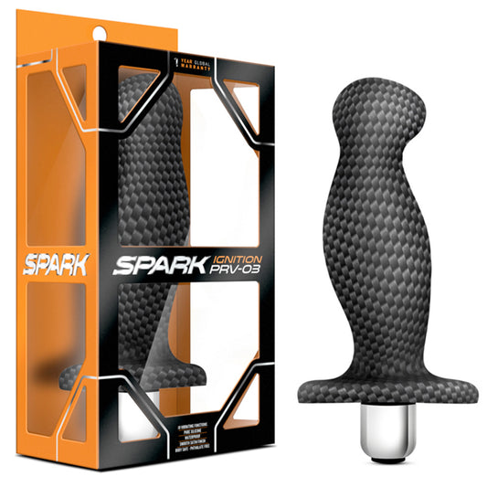 Blush Spark Ignition PRV-03 Vibrating Silicone Prostate Massager Carbon Fiber