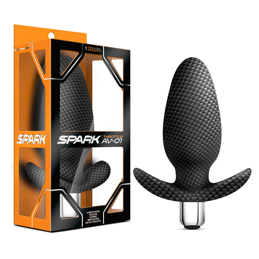 Blush Spark Throttle AV-01 Vibrating Silicone Anal Plug Carbon Fiber