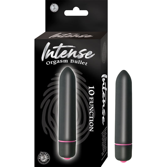 Intense Orgasm Bullet 10 Function Waterproof Black