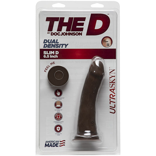 The D Slim 6in without Balls ULTRASKYN Chocolate