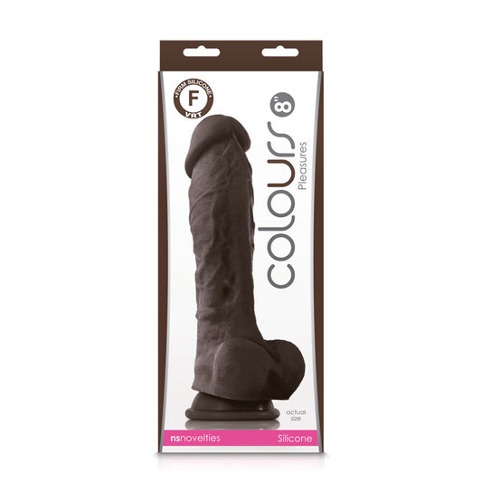 Colours Pleasures 8 in. Dildo Dark Brown