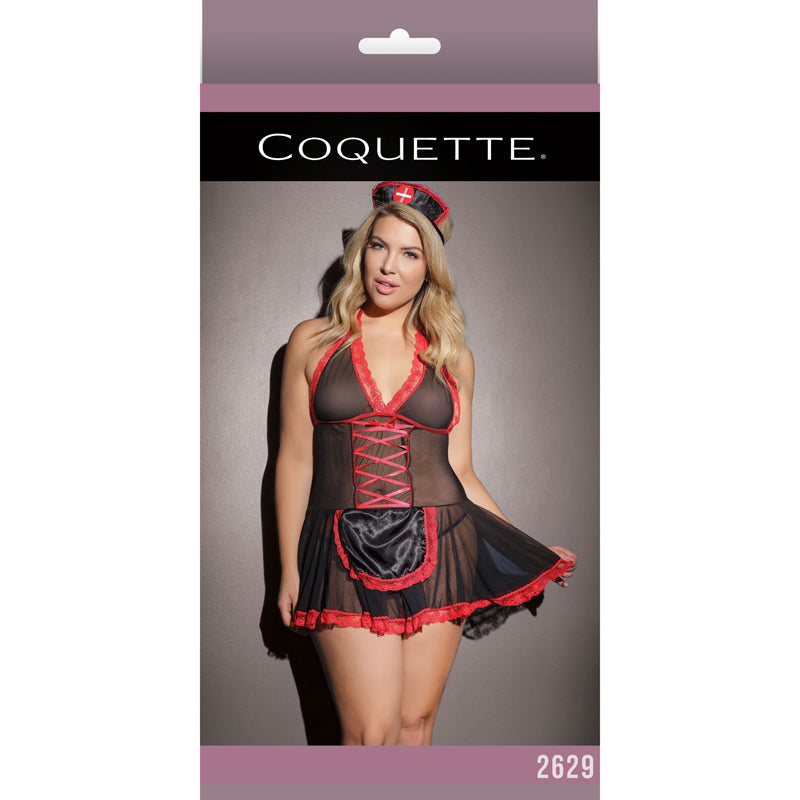 Nurse Babydoll Black & Red XL Packaging Box