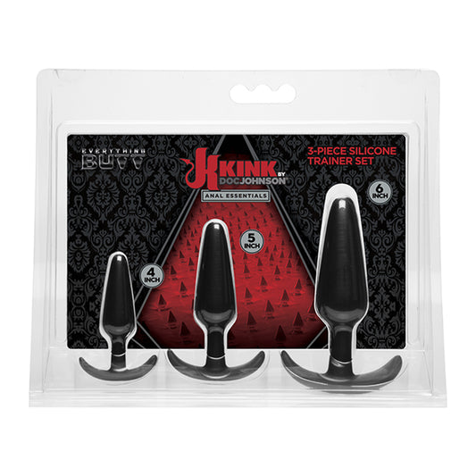 Kink By Doc Johnson Anal Essentials 3-Piece Silicone Trainer Set