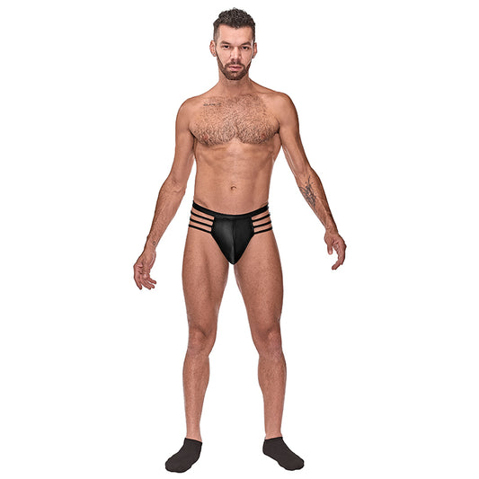 Male Power Cage Matte Cage Thong Blk LX