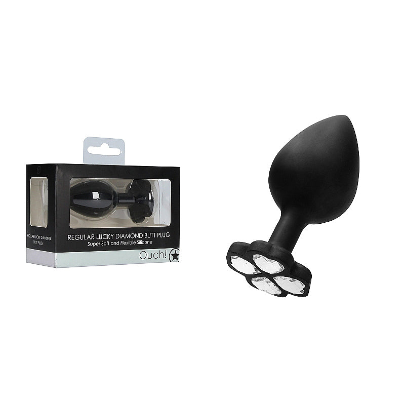 Ouch! Regular Silicone Lucky Diamond Clover Butt Plug Black Shockwave Adult Lifestyle Entertainment Ouch! Regular Silicone Lucky Diamond Clover Butt Plug Black Shockwave Adult Lifestyle Entertainment