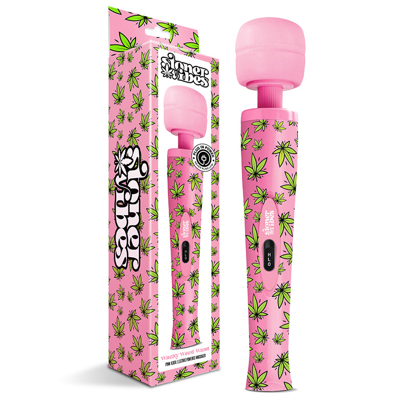 Stoner Vibes Wacky Weed Wand Massager Pink Kush