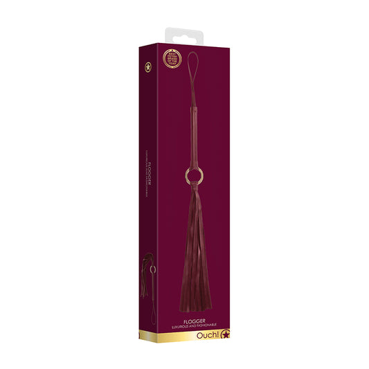 Ouch! Halo Ringed Flogger Burgundy