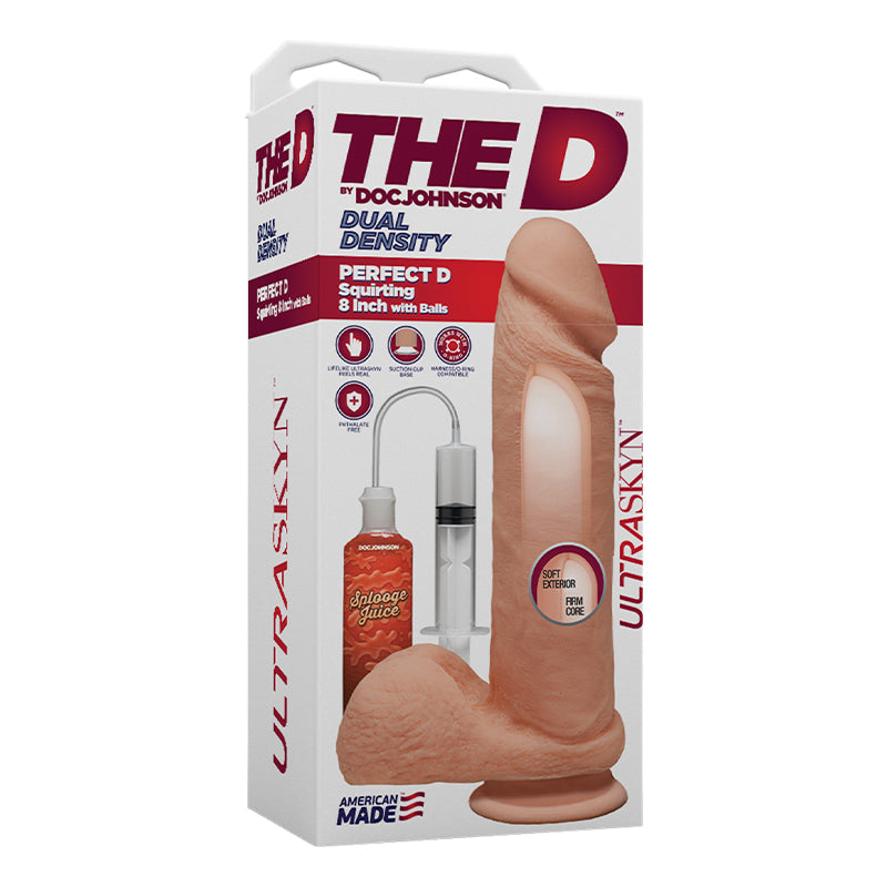 The D Perfect D Squirting 8 in. With Balls ULTRASKYN Vanilla
