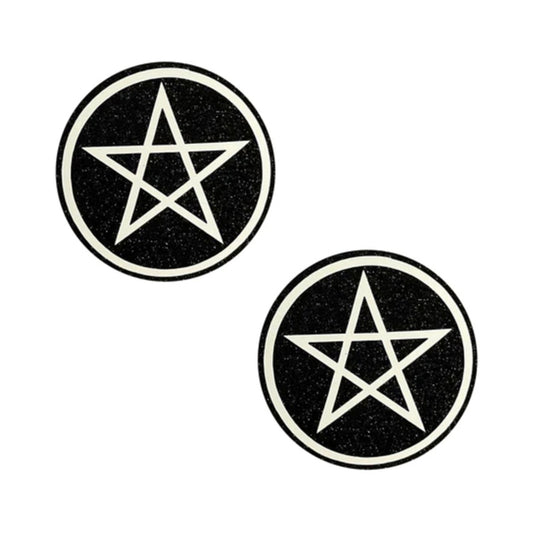 Neva Nude Pasty Wicca Black Glitter