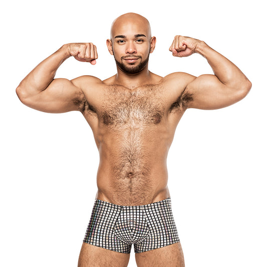 Male Power Disco Desire Mini Short Black/Silver S