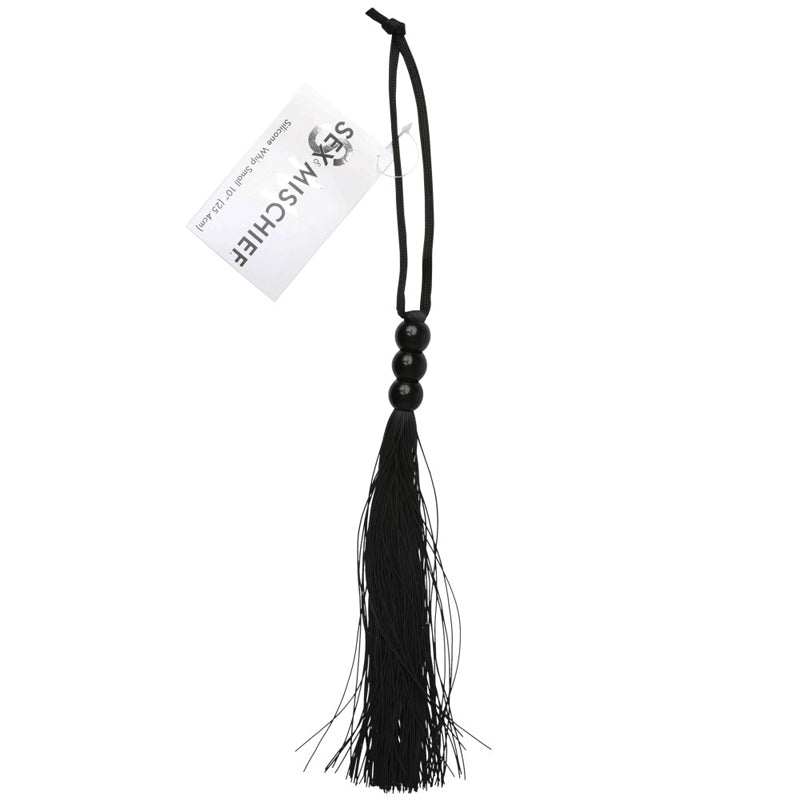 Sportsheets Sex & Mischief Silicone Whip Small 10 in. Black
