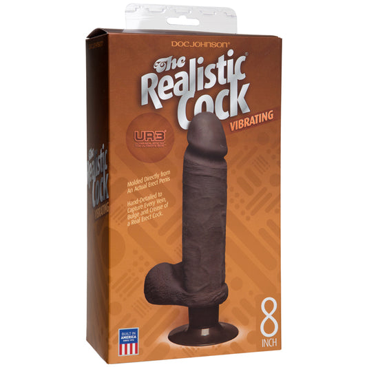 The Realistic Cock - UR3 - Vibrating 8 Inch Chocolate