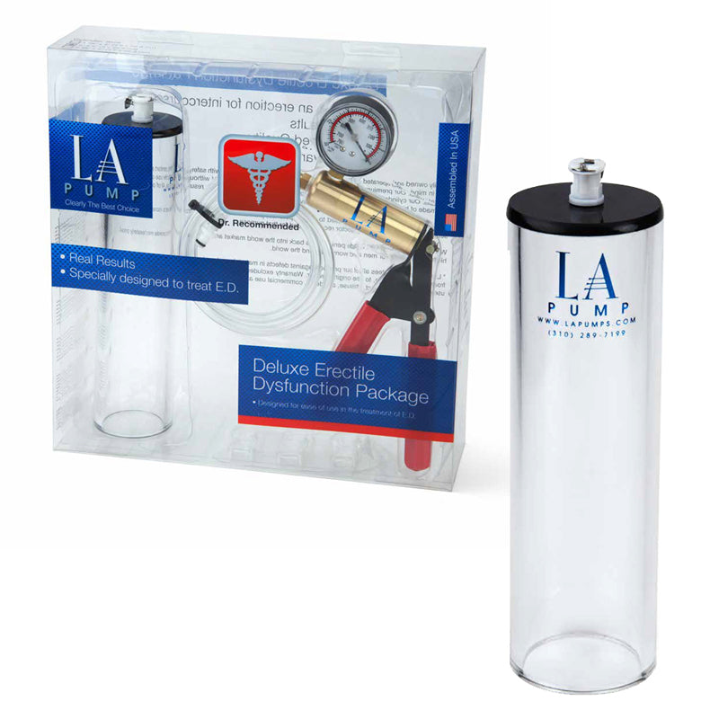 LA Pump Deluxe Erectile Dysfunction Package 2.25 x 9in, packaged