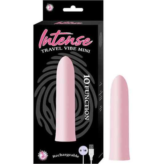 Intense Travel Vibe Mini 10 Function USB Rechargeable Waterproof Pink