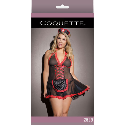 Nurse Babydoll Black & Red XL Packaging Box