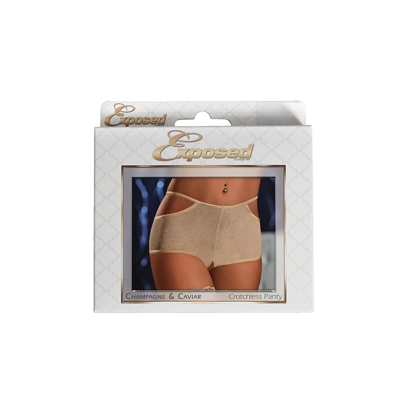 Champagne & Caviar Crotchless Pnty NU SM
