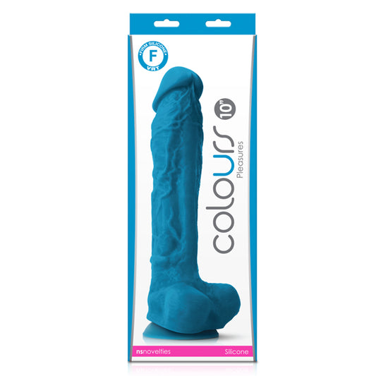 Colours Pleasures 10 in. Dildo Blue