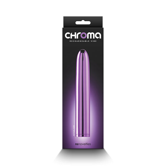 Chroma Rechargeable Vibe 7 in. Purple