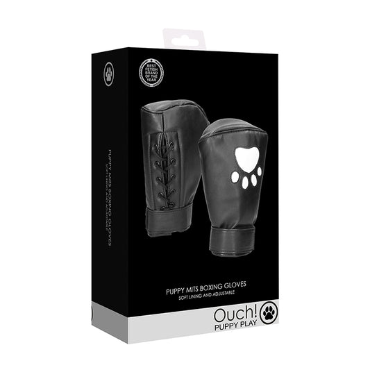 Ouch! Puppy Play Adjustable Puppy Mitt Boxing Gloves Black